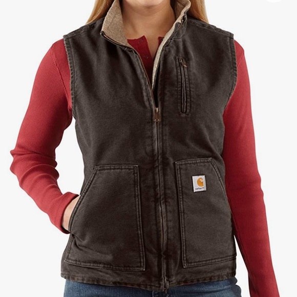 Carhartt Jackets & Blazers - Carhartt Brown Mock Neck Vest